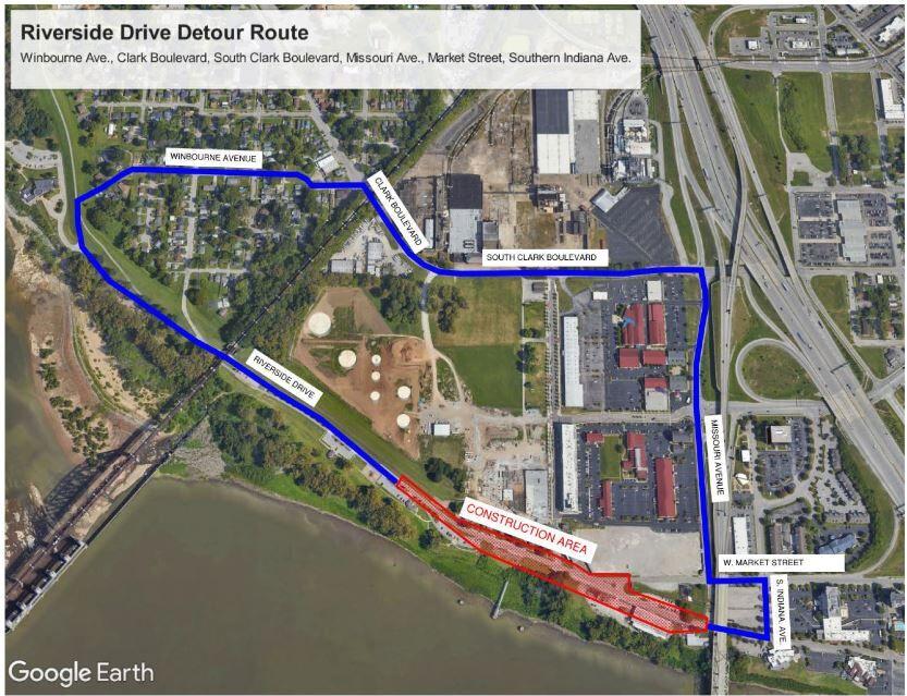 Clarksville-Riverside Drive construction project detour